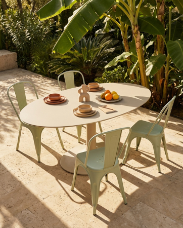 Set de 4 Scaune Tower Paris PP 46x50x86 cm, Plastic Verde Deschis Mat - King Home [6]
