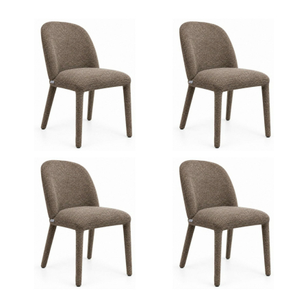 Produse - Set de 4 Scaune Tuya 45x53x84 cm, Maro - King Home