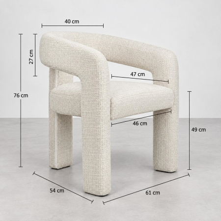Set de 6 Scaune Logan 61x54x76 cm, Alb - MaMaison [1]