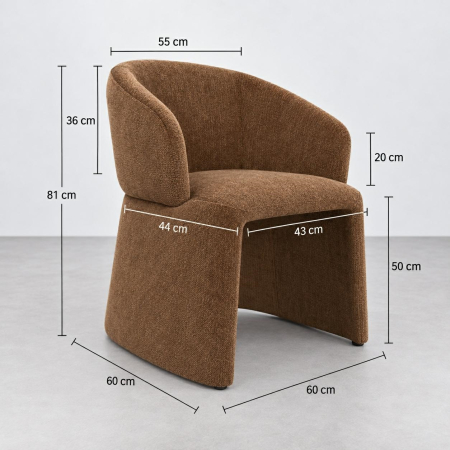 Set de 6 Scaune Tomi 60x60x81 cm, Maro - MaMaison [1]