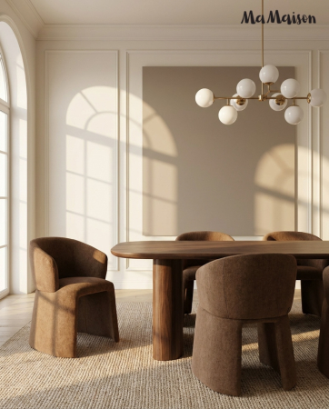 Set de 6 Scaune Tomi 60x60x81 cm, Maro - MaMaison [10]