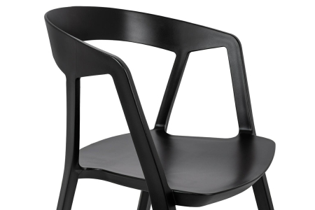Set de 6 Scaune Vibia 57x56,5x77 cm, Polipropilenă Negru Mat - King Home [6]
