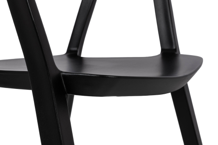 Set de 6 Scaune Vibia 57x56,5x77 cm, Polipropilenă Negru Mat - King Home [7]