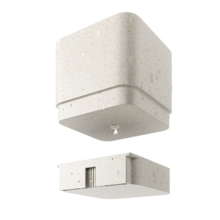 Set de Ghivece Cubiko Alb din Plastic și Fibră Lemnoasă Reciclată Alb, 36x18x72cm, Umbra 1018767-1313 [6]