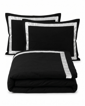 Produse - Set de Lenjerie de Pat Residence 200x2x220 cm, Poliester Negru - SHP
