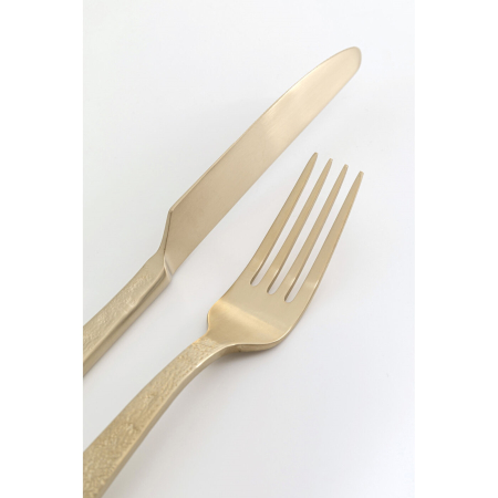 Set de Tacâmuri Alana Matt Pearl 14,2x6x25 cm, Oțel Inoxidabil Cromat și Titan Auriu Mat - Kare Design [1]