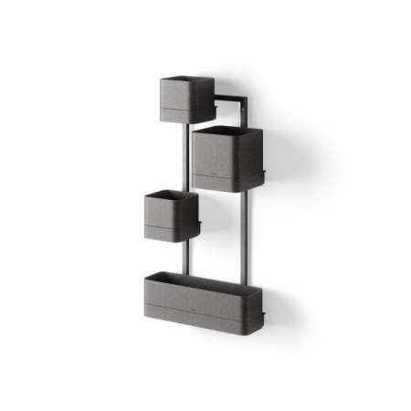 Set Ghivece Cubiko 36x18x72 cm, Plastic și Fibre Lemnoase Negru - Umbra [1]