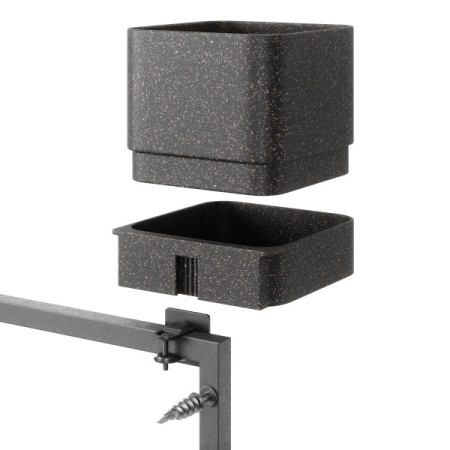 Set Ghivece Cubiko 36x18x72 cm, Plastic și Fibre Lemnoase Negru - Umbra [3]