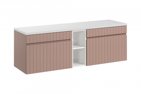 Seturi mobilier baie - SET ICONIC ROSE MDF RIFLAT 140 cm