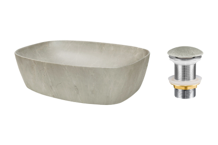 Promotii - Lavoar, cu ventil click-clack, aplica, Mat - COMAD