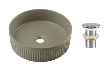 Promotii - Set lavoar cu ventil click-clack lavoar aplica COMAD SET-BEYOND2OLIVERGREENT201LL-3