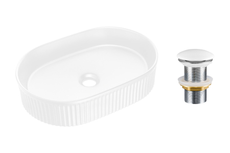 Promotii - Set lavoar cu ventil click-clack lavoar aplica COMAD SET-BEYOND 5 WHITE T201-3
