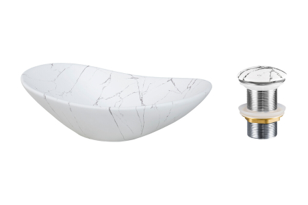 Promotii - Set lavoar cu ventil click-clack lavoar aplica COMAD SET-LENA MW T201M-W17-3