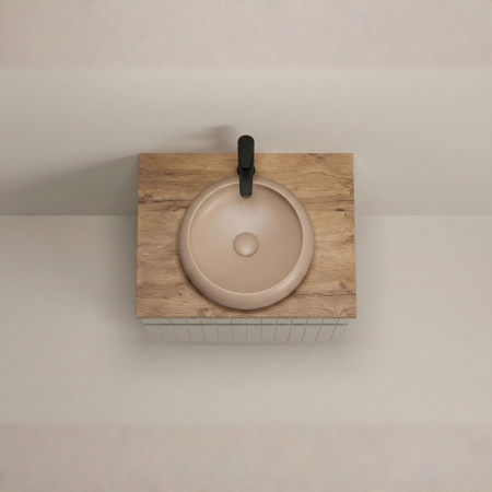 Set masca ,blat si lavoar aplicat  ICONIC CASHMERE 60 cm [6]