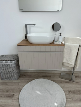 Set masca ,blat si lavoar aplicat  ICONIC CASHMERE 60 cm [11]