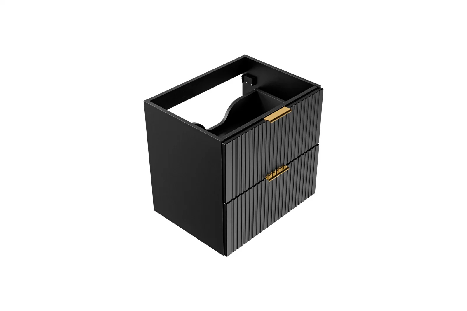 SET MASCA + BLAT ȘI LAVOAR APLICAT ADEL BLACK 60 CM, MDF RIFLAT, CULOARE NEGRU [6]