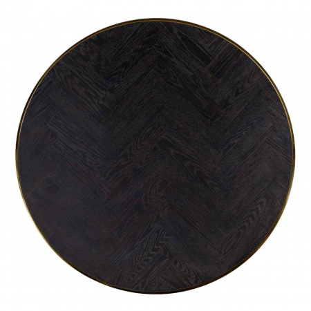 Set masute cafea lux Geral Ø91 cm stejar negru, picioare aurii/argintii otel, 7405 - Richmond Interiors [3]