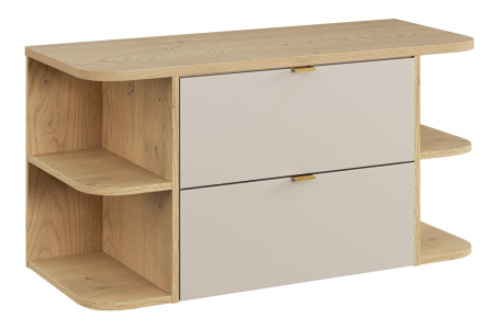 Promotii - Set Mobilier Baie Dalia Cashmere 100 cm, cu blat, Stejar Cremona, Cașmir Mat - COMAD