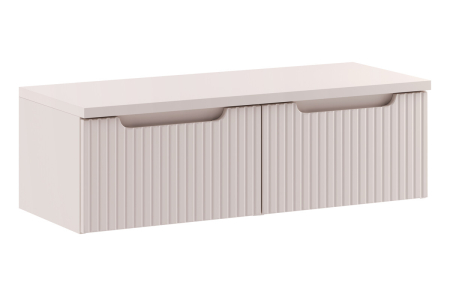 Promotii - Set Mobilier Baie Nova Cashmere 100 cm, cu Blat, Cașmir Mat - COMAD