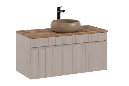 Promotii - Set mobilier 100 cm cu blat și lavoar de blat Wiki Iconic Cashmere COMAD SET - ICC B 100 CM WIKI-MC