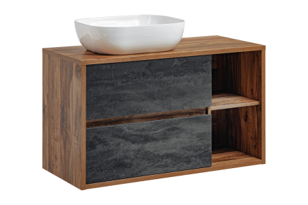 Promotii - Set Mobilier Baie Hampton 100 cm, cu Lavoar de Blat - COMAD