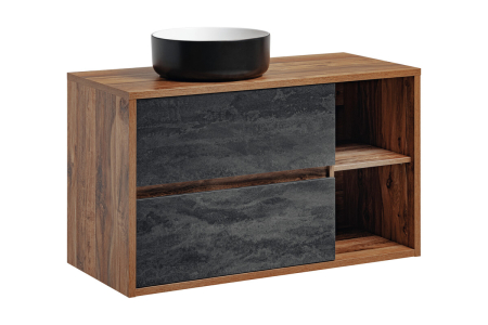 Promotii - Set Mobilier Hampton 100 cm, cu Lavoar de Blat - COMAD