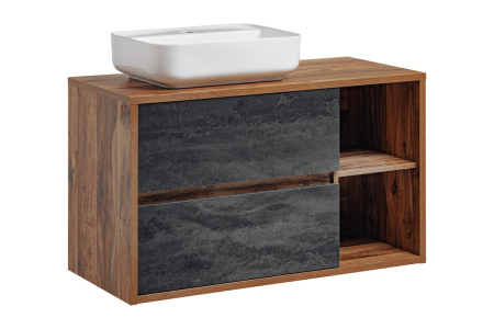 Promotii - Set Mobilier Hampton 100 cm, cu Lavoar de Blat - COMAD