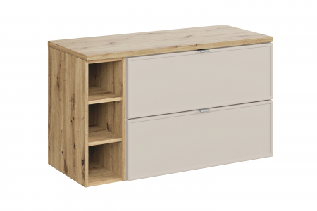Seturi mobilier baie - Set mobilier baie 100 cm cu blat finisaj Bella Cashmere, COMAD
