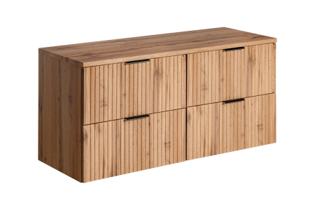 Promotii - Set Mobilier Baie ADEL OAK 120 cm, cu Blat, Stejar Wotan - COMAD