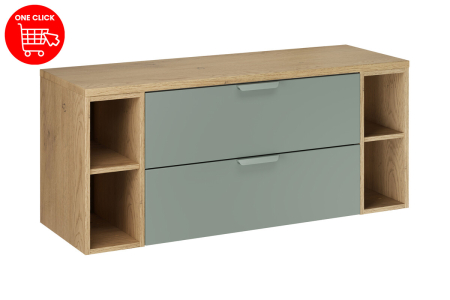 Set Mobilier Baie Aster Green 120 cm, cu blat, Verde Mat - COMAD [1]