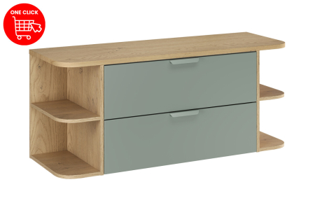 Set Mobilier Baie Aster Green 120 cm, cu Blat, Verde Mat - COMAD [1]