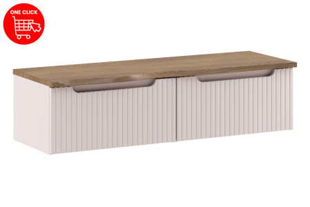 Set Mobilier Baie Nova Cashmere 120 cm, cu Blat, Cașmir Mat - COMAD [1]