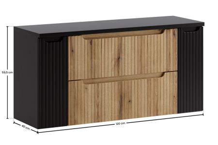 Set Mobilier Nova Coast Evoke 120 cm, cu blat, Stejar - COMAD [2]