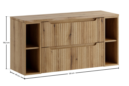 Set Mobilier Nova Coast Evoke 120 cm, cu blat, Stejar - COMAD [2]