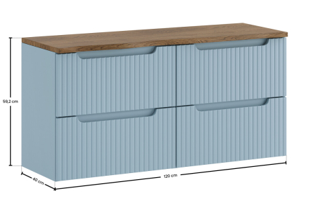 Set Mobilier Nova Denim 120 cm, cu blat, Denim - COMAD [2]