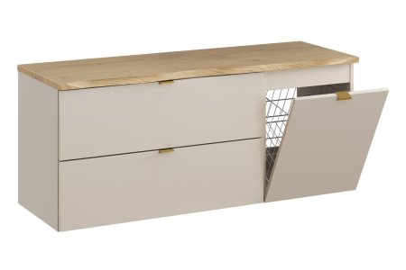 Set mobilier 120 cm cu blat și un dulap cu coș de rufe Dalia Cashmere COMAD SET-DC B NAT CREMONA 120CM LB [1]