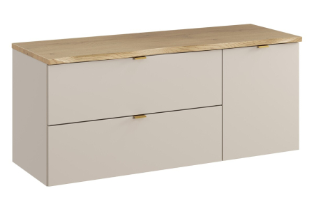 Promotii - Set mobilier 120 cm cu blat și un dulap cu coș de rufe Dalia Cashmere COMAD SET-DC B NAT CREMONA 120CM LB