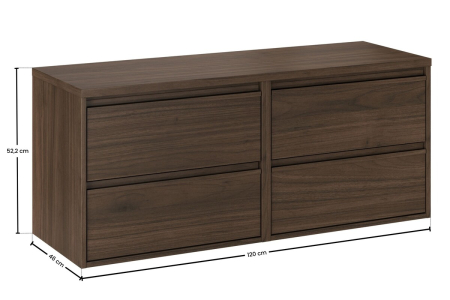 Set Mobilier Viola Villa 120 cm, cu blat, Nuc Villa - COMAD [2]