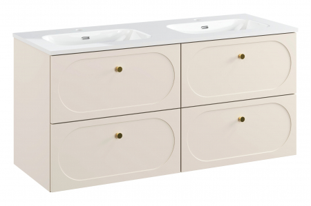 Seturi mobilier baie - Set mobilier baie 120 cm, cu lavoar FLY Donna Sand, COMAD