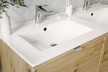 Set Mobilier Viola Villa 120 cm, cu Lavoar Lava, Nuc Villa - COMAD [5]