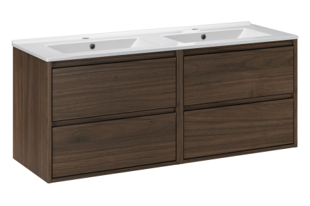 Produse - Set Mobilier Viola Villa 120 cm, cu Lavoar Lava, Nuc Villa - COMAD