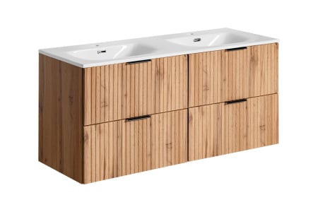Promotii - Set Mobilier Baie Adel Oak 120 cm, cu lavoar, Stejar Wotan - COMAD