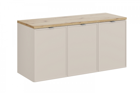 Seturi mobilier baie - Set mobilier baie 120 cm finisaj Bella Cashmere cu blat