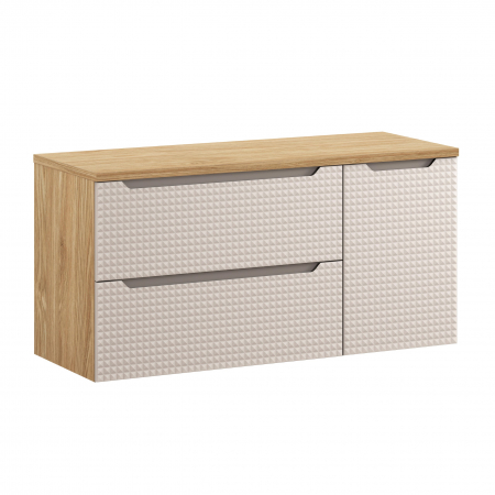 Seturi mobilier baie - Set mobilier baie 120cm cu blat Luxor Bej