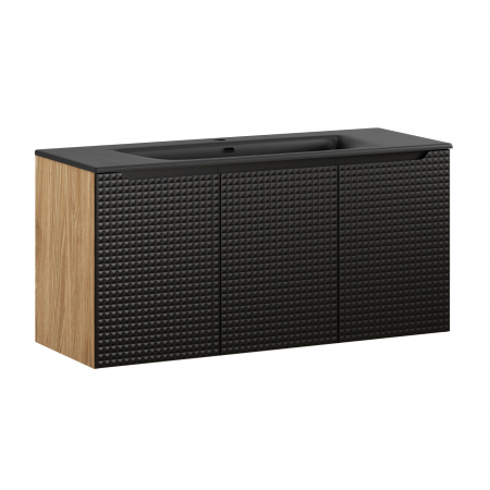 Seturi mobilier baie - Set mobilier baie 120cm cu dulap lavoar SKY Luxor Black