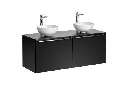 Mobilier Baie - Set mobilier 120cm cu lavoare pe blat Santa Fe Black COMAD SET-SFBL B 120CM UN. DOMI MW