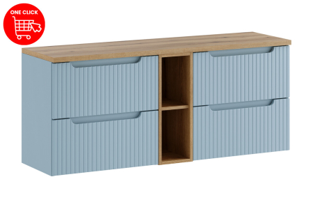 Set Mobilier Baie Nova Denim 140 cm, cu Blat, Denim - COMAD [1]