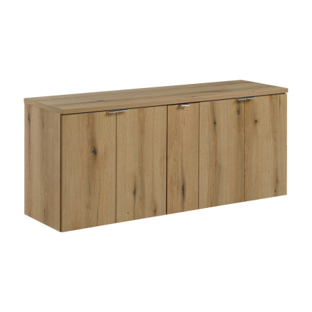 Promotii - Set Mobilier Baie Nova Oak 140 cm, cu Blat, Stejar - COMAD