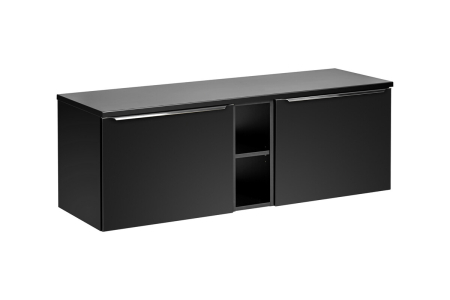 Mobilier Baie - Set Mobilier Baie SANTA FE BLACK 140 cm, Negru - COMAD