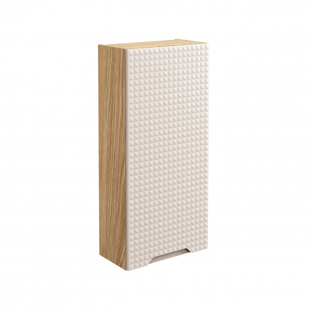 Set mobilier baie 160cm cu blat, 2 lavoare Cloud și un dulap înalt Luxor Beige [7]